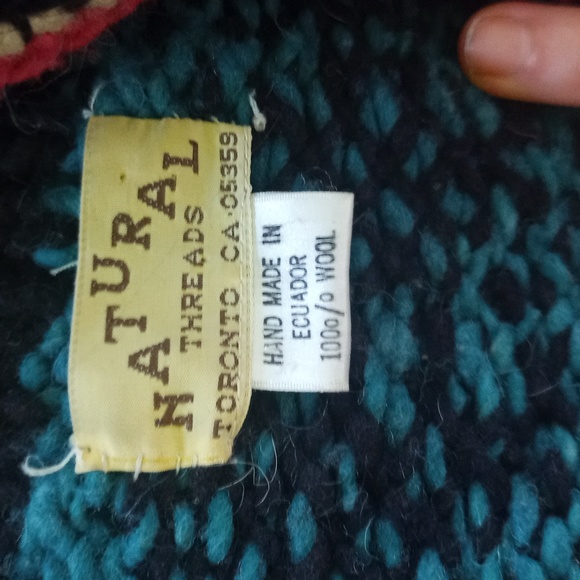 Handmade funky warm bright wool sweater. - Picture 4 of 4